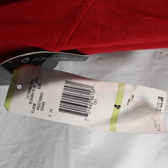 NWT NINE  WEST Red slvless dress SZ 4 - Picture 6 of 12